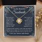 Soulmate Necklace Gift for Her, Soulmate Jewelry, Necklace for Future Wife, Anniversary Valentine Jewelry for Wife Necklace Gifts from Husband - Soulmate Gift Necklace with Message Card and Gift Box Love knot Thang