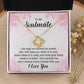 To My Soulmate Necklace for her Jewelry For Her Couples Gifts Necklaces For Soul Mate Christmas Jewelry, Love Knot Meaningful Necklace Message Card and Gift Box Styles on Birthday, Christmas, Anniversary Love knot Thang