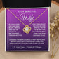 Soulmate Necklace Gifts From Husband, For Wife From Husband, Soulmate Gifts From Husband, Necklaces For Wife From Husband To My Wife Necklace Message Card and Necklace Gift Box Gift Box Styles on Birthday, Wedding, Anniversary, Valentine Love knot Thang