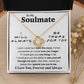 To My Soulmate Necklace To My Future Wife Gifts, Promise Necklace For Her, Fiance Gifts For Her, Valentine Gifts For Soulmate From Husband With Message Card Box LED, Soulmate Necklace For Women, To My Wife Necklace Love knot Thang