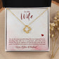 Couples Gifts,My Wife Girlfriend Necklace Gifts From Husband, Wedding Anniversary Jewelry For Wife From Husband, Wife Birthday From Husband, To My Beautiful Wife Girlfriend Message Card and Gift Box styles On Birthday, Christmas, Anniversary  Love knot Th