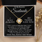 Couples Gifts, To My Beautiful Soulmate Necklace Gifts From Husband, Wedding Anniversary For Wife From Husband, To My Beautiful Wife, Necklace Custom Name Message Card and Gift Box Styles on Birthday, Christmas, Wedding, Anniversary Love knot Thang