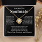 Gifts For Soulmate Birthday Gifts From Husband Necklace Valentines Days, Necklace for Future Soulmate, Anniversary Necklace Jewelry for Wife Necklace Gifts from Husband - Soulmate Gift Necklace with Message Card and Gift Box Love knot Thang