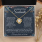 Couples Gifts, To My Dear Wife Necklace Gifts From Husband, Wedding Anniversary Jewelry For Wife From Husband, Wife Birthday From Husband, Necklace Custom Name Message Card and Gift Box Styles on Birthday, Christmas, Wedding, Anniversary\ Love knot Thang