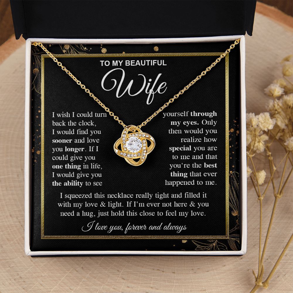To My Soulmate Necklace Gift for Her, Wife Gifts From Husband, Anniversary Gifts For Wife From Husband To My Soulmate Necklace Message Card and Necklace Gift Box Gift Box Styles on Birthday, Wedding, Anniversary, Valentine Love knot Thang