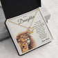 To My Daughter Gifts From Lion Dad, Father Daughter Gift, Daughter Necklace From Dad, Dad And Daughter, Necklace Gifts From Dad To Daughters, Lion Daughter Necklace, Necklace Message Card and Gift Box Styles on Birthday, Christmas, Valentine LOVE KNOT
