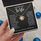 To My Beautiful Wife Necklace Gift for Her, Soulmate for Wife Birthday Gifts from Husband, Valentine for Women, Soulmate Gifts, Message Card and Necklace Gifts Box Gift Box Styles on Birthday, Wedding, Anniversary, Valentine Love knot Thang