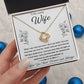 Soulmate Necklace For Women, Soulmate Gifts For Her, Future Wife Necklace, Necklaces Girlfriend, Soulmate Jewelry, To My Wife Necklace, Wife Necklace From Husband, Necklace Message Card and Gift Box Styles on Birthday, Christmas, Valentine Love knot Thang