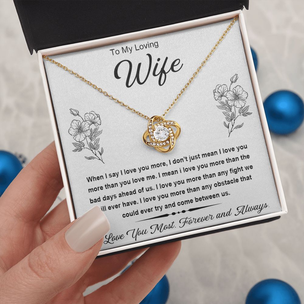 Soulmate Necklace For Women, Soulmate Gifts For Her, Future Wife Necklace, Necklaces Girlfriend, Soulmate Jewelry, To My Wife Necklace, Wife Necklace From Husband, Necklace Message Card and Gift Box Styles on Birthday, Christmas, Valentine Love knot Thang