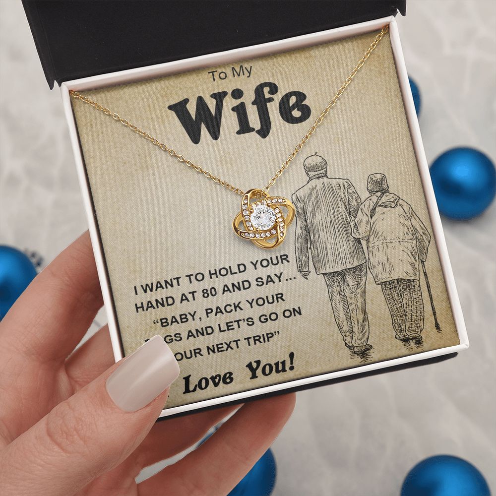 Soulmate Necklace For Women, Soulmate Gifts For Her, Future Wife Necklace, Necklaces Girlfriend, To My Wife Necklace, Wife Necklace From Husband, Necklace Message Card and Gift Box Styles on Birthday, Christmas, Valentine, Anniversary Love knot Thang