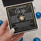 To My Beautiful Wife Necklace, Soulmate Jewelry For Women, Wife Necklace From Husband, Soulmate Gifts For Her, To My Future Soulmate Necklace Message Card and Necklace Gifts Box Gift Box Styles on Birthday, Wedding, Anniversary, Valentine Love knot Thang