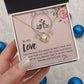 The Love Knot Necklace To My Love Knot Necklace, Happy First anniversary, Unique Gift from Husband, Best Jewelry for Wife, Dear Wife, Necklace Message Card and Gift Box Styles on Birthday, Christmas, Anniversary  Love knot Thang
