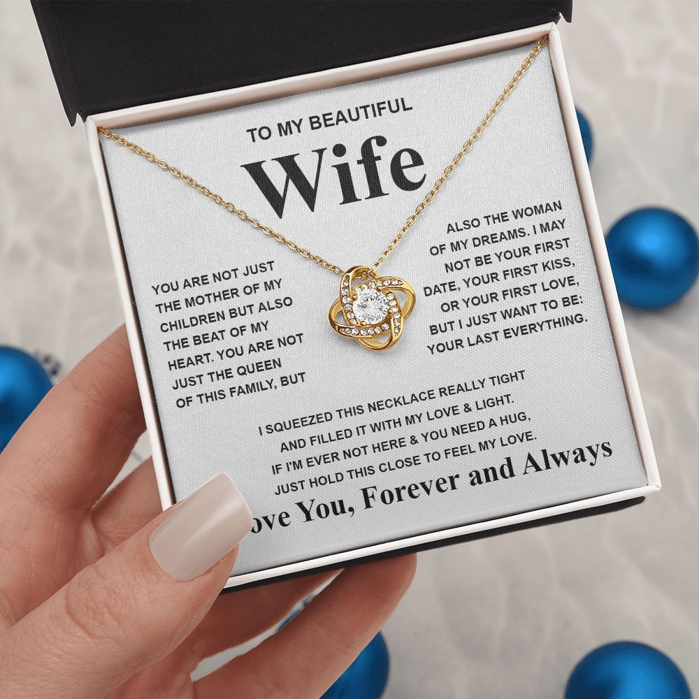 Gifts For Wife Birthday Gifts From Husband Necklace Valentines Days, Necklace for Future Soulmate, Valentine Necklace Jewelry for Wife Necklace Gifts from Husband - Soulmate Gift Necklace with Message Card and Gift Box Love knot Thang