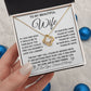 To My Beautiful Wife Necklace Gift for Her, Soulmate for Wife Birthday Gifts from Husband, Anniversary Jewelry for Women, Soulmate Gifts, Message Card and Necklace Gifts Box Gift Box Styles on Birthday, Wedding, Anniversary, Valentine Love knot Thang