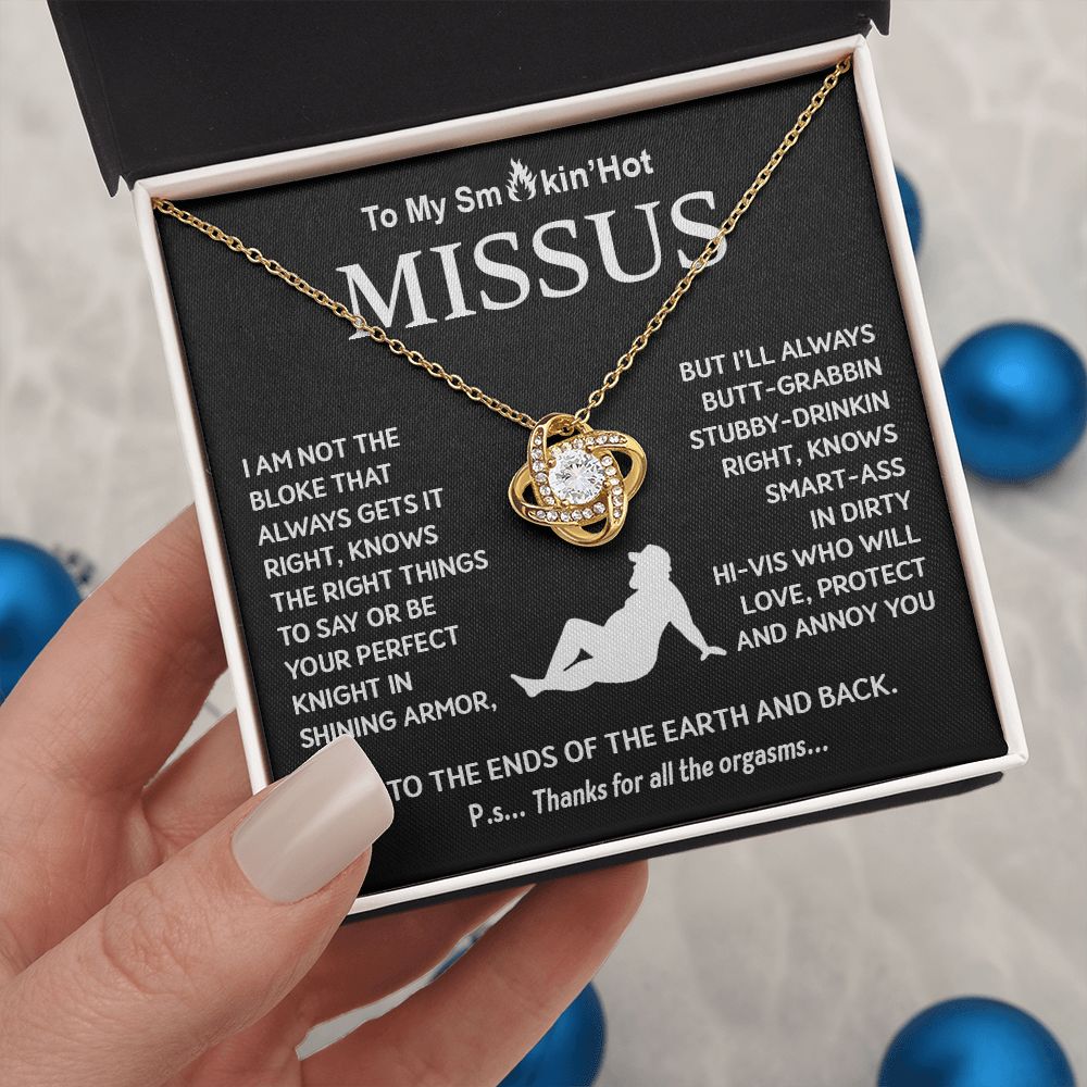 To My Soulmate Necklace For Women, Funny Gifts For Girlfriend, Valentine For Wife Presents For Girlfriend, Best Birthday Meaningful Gift Ideas For Wife, Women Romantic Jewelry For Her Anniversary, Birthday, Valentine Love knot Thang