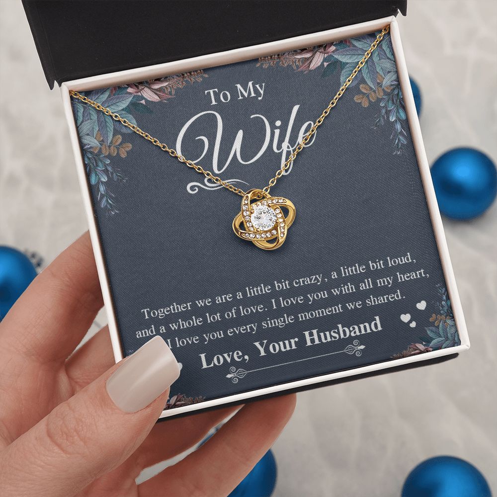 Valentine Gifts To My Soulmate Necklace Gift for Wife from Husband, Soulmate Anniversary Gifts, Gift for Soulmate Necklace Message Card and Necklace Gift Box Gift Box Styles on Birthday, Wedding, Anniversary, Valentine Love knot Thang