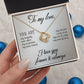To My Love "Promise NecklaceGift for Fiance, Girlfriend, Future Wife, Wife. Fiance, Girlfriend, Future Wife, Wife Gift, Love Knot Meaningful Necklace Message Card and Gift Box Styles on Birthday, Christmas, Anniversary Love knot Thang