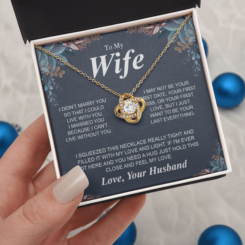 Valentine Gifts To My Soulmate Necklace Gifts for Wife from Husband, Soulmate Anniversary Gifts, Gift for Soulmate Necklace Message Card and Necklace Gift Box Gift Box Styles on Birthday, Wedding, Anniversary, Valentine Love knot Thang