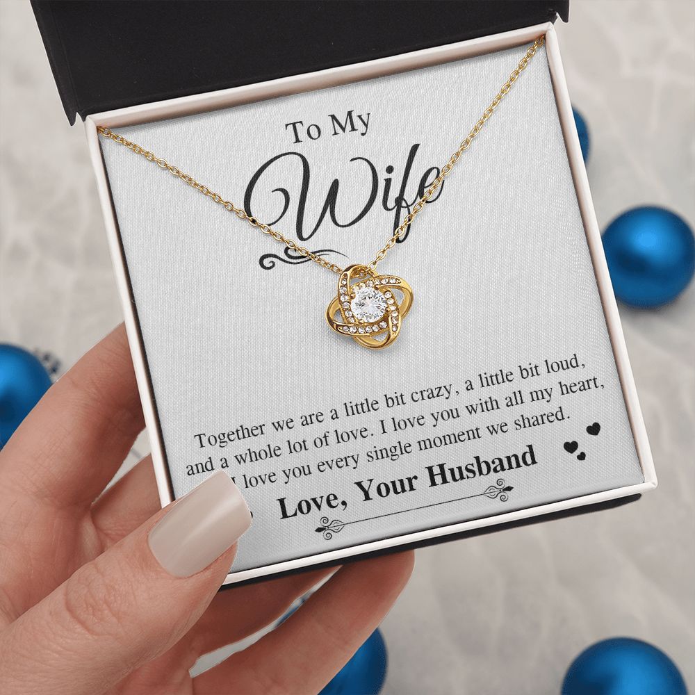 Valentine To My Soulmate Necklace Gifts for Wife from Husband, Soulmate Anniversary Gifts, Gift for Soulmate Necklace Message Card and Necklace Gift Box Gift Box Styles on Birthday, Wedding, Anniversary, Valentine Love knot Thang