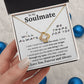 To My Soulmate Necklace To My Future Wife Gifts, Promise Necklace For Her, Fiance Gifts For Her, Valentine Gifts For Soulmate From Husband With Message Card Box LED, Soulmate Necklace For Women, To My Wife Necklace Love knot Thang