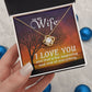 Birthday For Wife, Love Necklace Gifts For Wife From Husband, To My Soulmate Necklace For Women, To My Wife Necklace Wedding Anniversary, Love Knot Meaningful Necklace Message Card and Gift Box Styles on Birthday, Christmas, Anniversary Love knot Thang