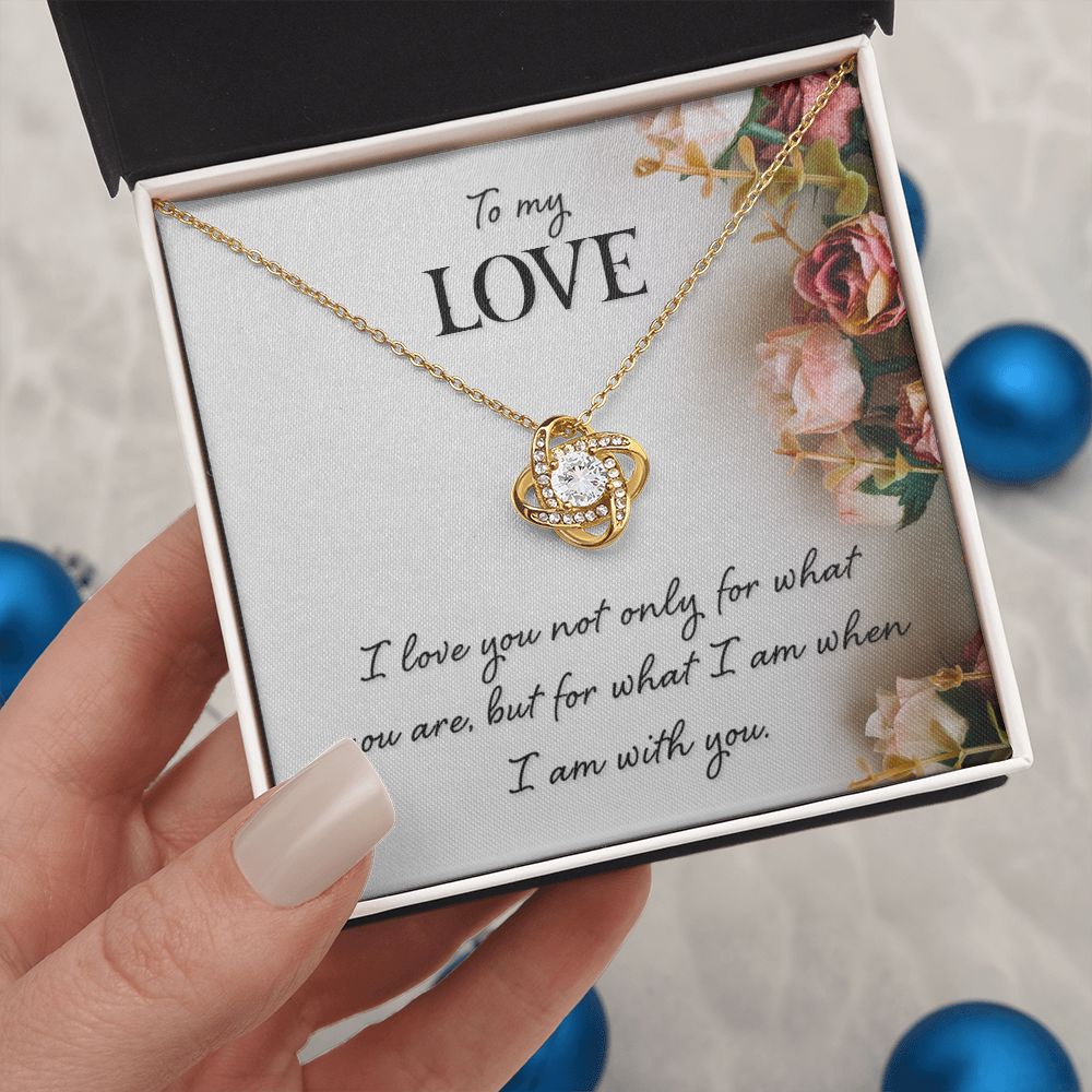 To My Love Necklace I Love You Not Only Gifts For Her Unique Necklaces For Wife From Valentines Day Anniversary Birthday For Her, Love Knot Meaningful Necklace Message Card and Gift Box Styles on Birthday, Christmas, Anniversary Love knot Thang