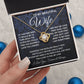 To My Beautiful Wife Necklace, Soulmate Jewelry For Women, Wife Necklace From Husband, Soulmate Gift For Her, To My Future Soulmate Necklace Message Card and Necklace Gift Box Gift Box Styles on Birthday, Wedding, Anniversary, Valentine Love knot Thang