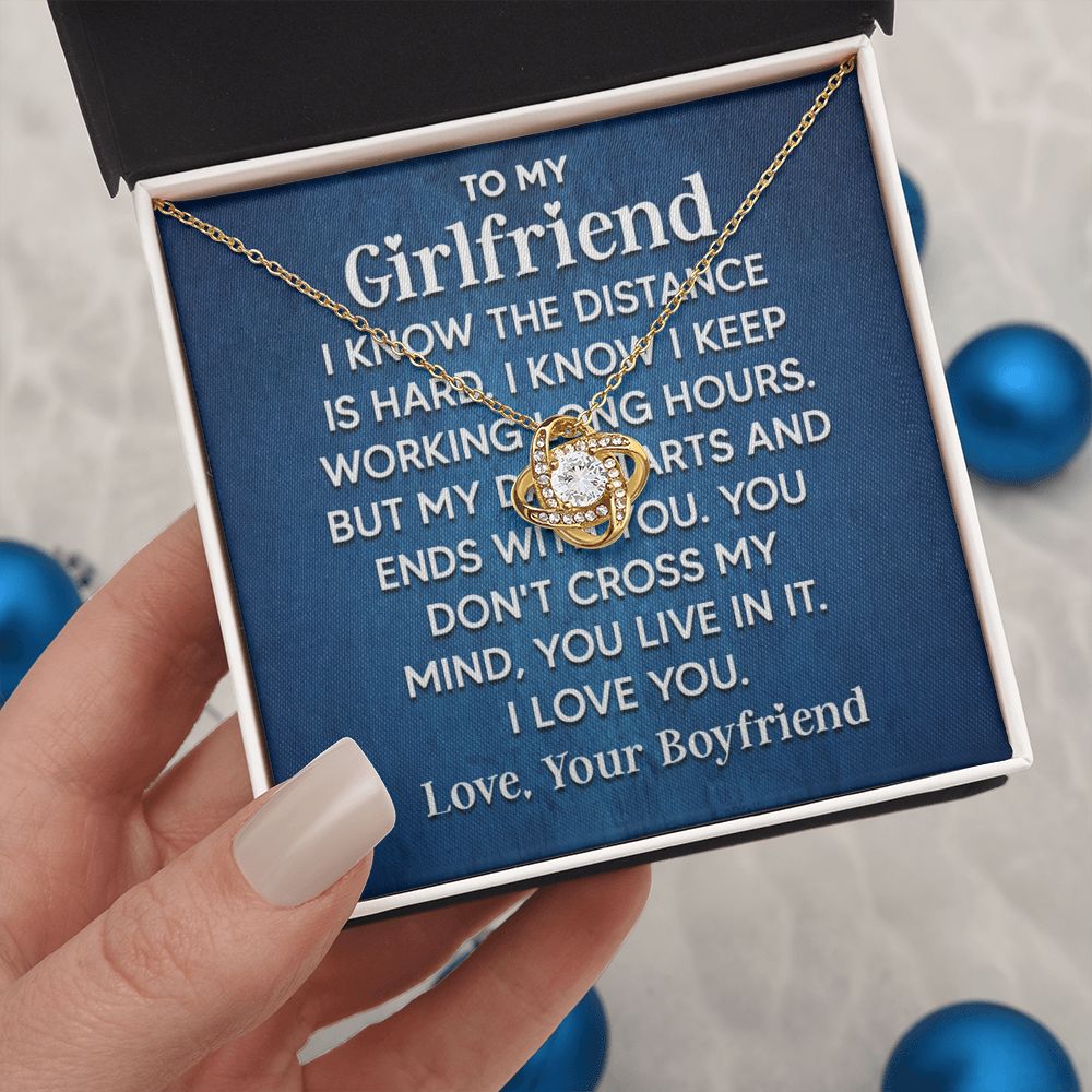 Couples Gifts Soulmate Necklace Gifts From Husband, Wedding Anniversary Jewelry For Wife From Husband, Wife Birthday Gifts From Husband, To My Unbiological Sister Message Card and Gift Box styles On Birthday, Christmas, Anniversary  Love knot Thang