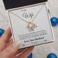 Couples Gifts, To My Dear Wife Necklace Gifts From Husband, Wedding Anniversary Jewelry For Wife From Husband, Necklace Customer Name Message Card and Gift Box styles On Birthday, Christmas, Anniversary Love knot Thang