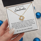 To My Lovely Soulmate Necklace Gift From Husband To My Badass Wife Pendant Anniversary Jewelry with Message Card and Gift Box. Gift for Wife. Necklace Gift Set for Wife Necklace Gifts Box Gift Box Styles Love knot Thang