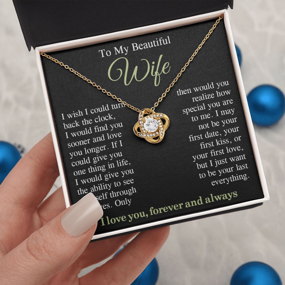 To My Beautiful Soulmate Necklace Gift for Her, Wife Gifts From Husband, Anniversary Gifts For Wife From Husband To My Soulmate Necklace Message Card and Necklace Gift Box Gift Box Styles on Birthday, Wedding, Anniversary, Valentine Love knot Thang