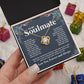 Couples Gifts Necklace To My Soulmate Necklace Anniversary Valentine Jewelry Romantic Gifts For My Wife Pendant Jewelry with Message Card and Box Necklaces for Women Valentines Day Happy Anniversary Wedding Present Love knot Thang