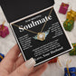 Soulmate Necklace Gift From Husband To My Badass Wife Pendant Valentines Day Anniversary Jewelry with Message Card and Gift Box. Gift for Wife. Necklace Gift Set for Wife Love knot Thang
