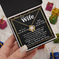 To My Wife Necklace To My Future Wife Necklace Gifts, Promise Necklace For Her, Fiance Gifts For Her, Wedding Necklace Gifts For Soulmate From Husband With Message Card Box LED, Soulmate Necklace For Women, To My Wife Necklace Love knot Thang