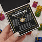 Gifts For Soulmate Birthday Gifts From Husband Necklace Valentines Days, Necklace for Future Soulmate, Valentine Wedding Jewelry for Wife Necklace Gifts from Husband - Soulmate Gift Necklace with Message Card and Gift Box Love knot Thang