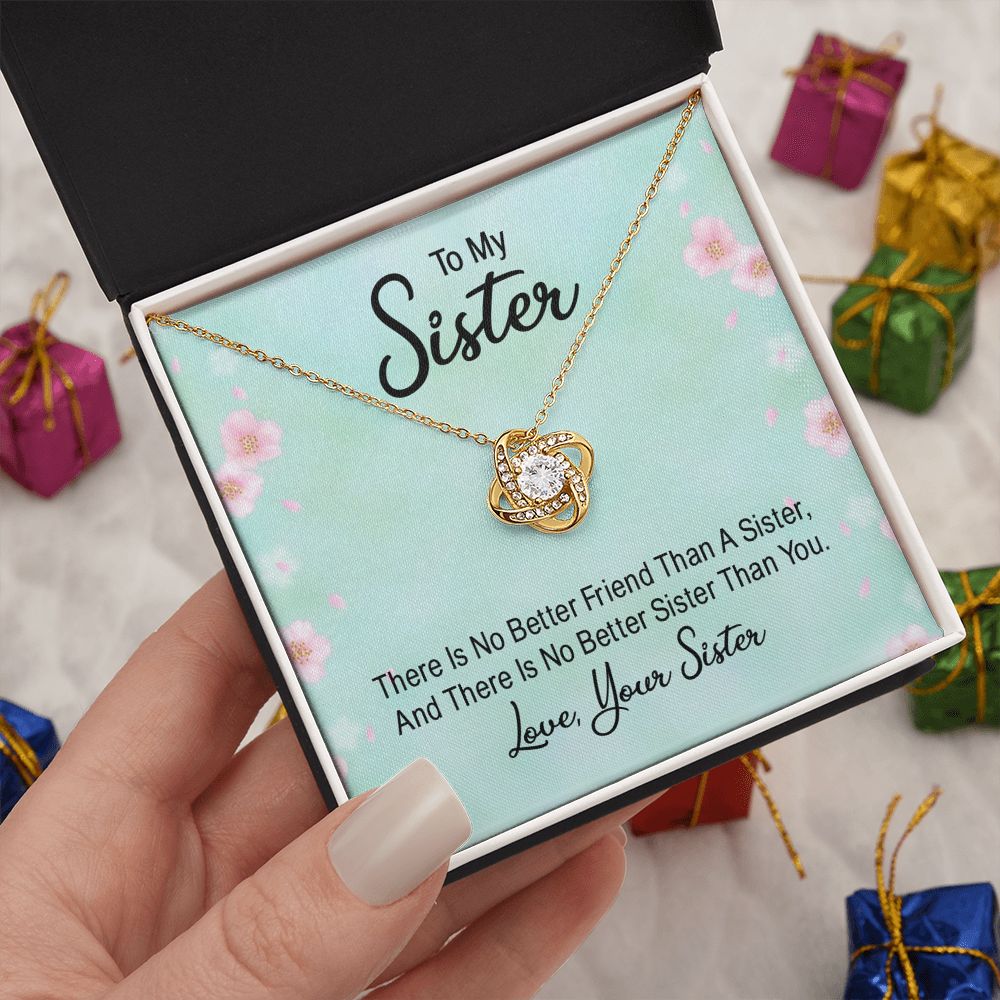 Couples Gifts, To My Sister Necklace Gifts From Husband, Wedding Anniversary Jewelry For Wife From Husband, Wife Birthday From Husband, To My Soulmate Message Card and Gift Box styles On Birthday, Christmas, Anniversary  Love knot Thang