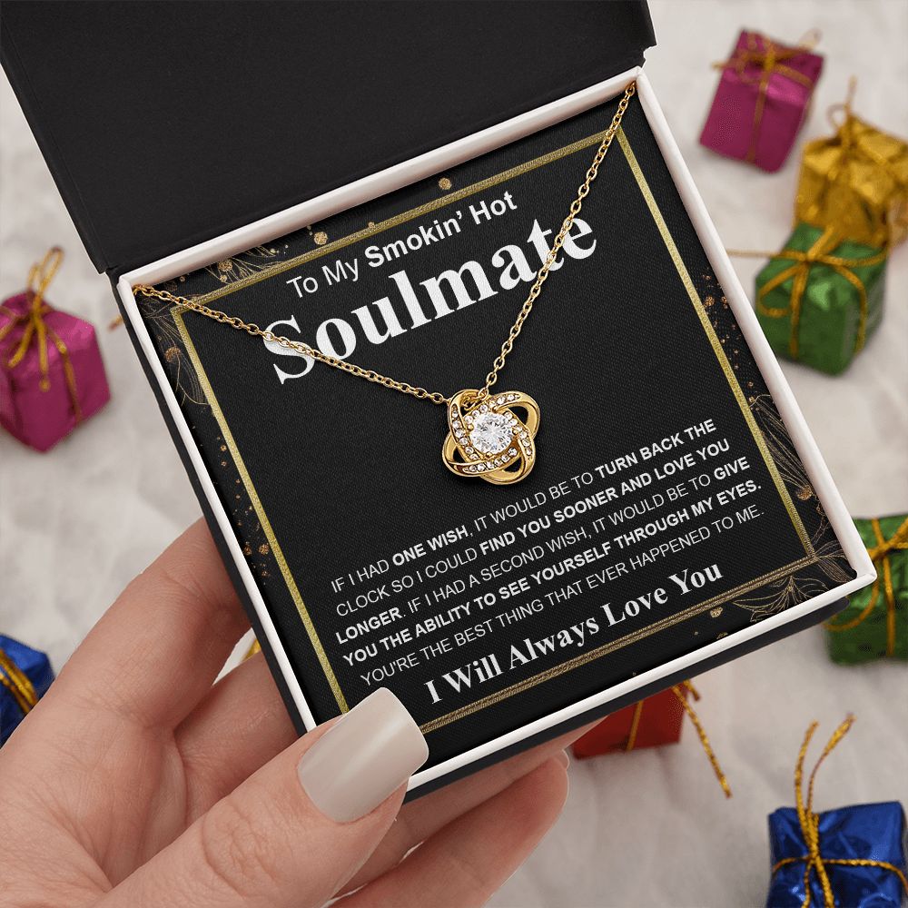 Gifts For Soulmate Birthday Gifts From Husband Necklace Valentines Day, Necklace for Future Soulmate, Valentine Necklace Jewelry for Wife Necklace Gifts from Husband - Soulmate Gift Necklace with Message Card and Gift Box.jpg Love knot Thang