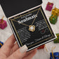 To My Beautiful Soulmate Necklace My Last Everything, Promise Necklace For Her, Fiance Gifts For Her, Wedding Valentine Gifts For Future Wife With Message Card Box LED, Soulmate Necklace For Women, To My Wife Necklace Love knot Thang