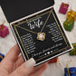 To My Beautiful Wife Necklace Gift, Soulmate for Wife Valentine Gifts from Husband, Wedding for Women, Soulmate Gifts, Message Card and Necklace Gifts Box Gift Box Styles on Birthday, Wedding, Anniversary, Valentine Love knot Thang