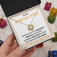 Couples Gifts, To My Badass Dear Wife Necklace Gifts From Husband, Wedding Anniversary For Wife From Husband, Wife Birthday From Husband, Necklace Custom Name Message Card and Gift Box Styles on Birthday, Christmas, Wedding, Anniversary Love knot Thang