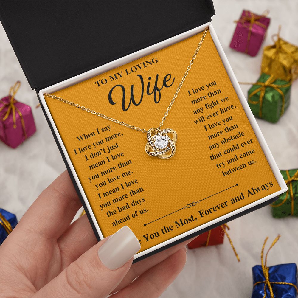 Soulmate Necklace For Women, To My Soulmate, Soulmate Gifts For Her, Future Wife Necklace, Necklaces For Girlfriend, To My Wife Necklace, Wife Necklace From Husband Necklace Message Card and Gift Box Styles on Birthday, Christmas, Valentine Love knot Than