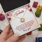 To My Soulmate Necklace I Love You Wife Love Knot Message Card and Box Gift Set for Girlfriend Women from Husband Boyfriend Couples, Meaningful Necklace Message Card and Gift Box Styles on Birthday, Christmas, Anniversary Love knot Thang
