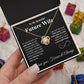 Future Wife Necklace My Last Everything, Promise Necklace For Her, Fiance Gifts For Her, Valentine Gifts For Future Wife With Message Card Box LED, Soulmate Necklace For Women, To My Wife Necklace Love knot Thang