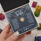To My Beautiful Wife Necklace Gift, Soulmate for Wife Valentine Gifts from Husband, Birthday for Women, Soulmate Gifts, Message Card and Necklace Gifts Box Gift Box Styles on Birthday, Wedding, Anniversary, Valentine Love knot Thang