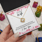 Couples Gifts Necklace To My Beautiful Wife Necklace Gifts For My Wife, I Love You, Love Knot Meaningful Necklace Message Card and Gift Box Styles on Birthday, Christmas, Anniversary Love knot Thang
