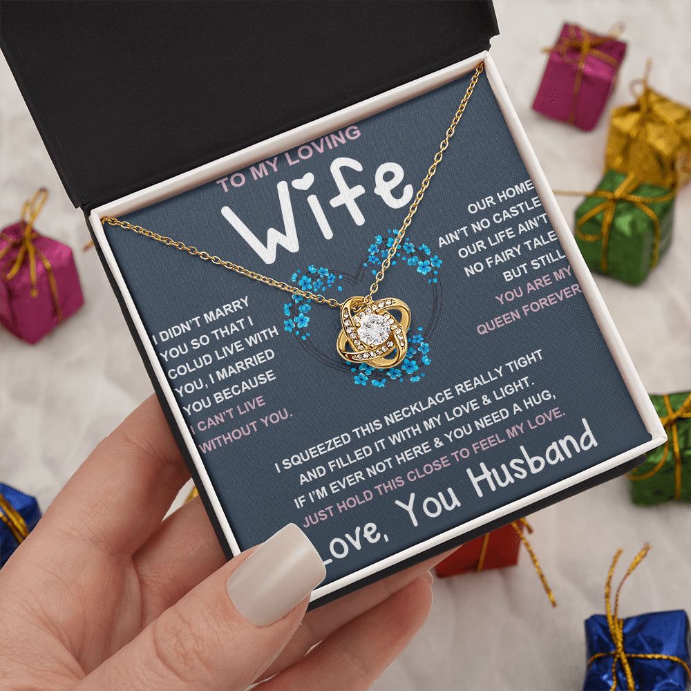 Soulmate Necklace For Women, To My Future Wife, Soulmate Gifts For Her, Future Wife Necklace, Necklaces For Girlfriend, To My Wife Necklace, Wife Necklace From Husband Necklace Message Card and Gift Box Styles on Birthday, Christmas, Valentine Love knot T