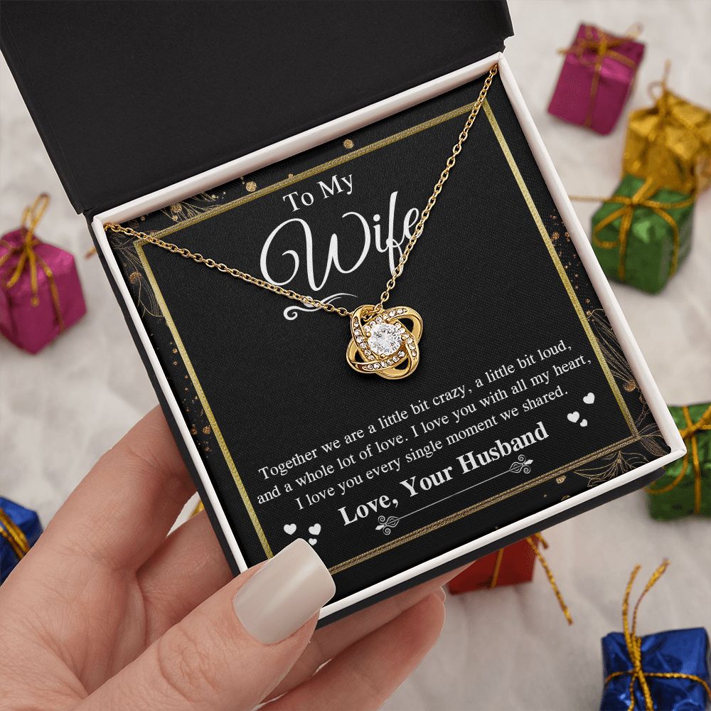 Valentine Gifts To My Soulmate Necklace Gifts for Wife from Husband, Soulmate Anniversary, Gift for Soulmate Necklace Message Card and Necklace Gift Box Gift Box Styles on Birthday, Wedding, Anniversary, Valentine Love knot Thang