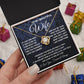 To My Beautiful Wife Necklace, Soulmate Jewelry For Women, Wife Necklace From Husband, Soulmate Gift For Her, To My Future Soulmate Necklace Message Card and Necklace Gift Box Gift Box Styles on Birthday, Wedding, Anniversary, Valentine Love knot Thang