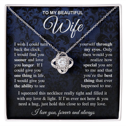 To My Soulmate Necklace Gift for Her, Soulmate Gifts From Husband, Valentine Gifts For Wife From Husband To My Soulmate Necklace Message Card and Necklace Gift Box Gift Box Styles on Birthday, Wedding, Anniversary, Valentine Love knot Thang