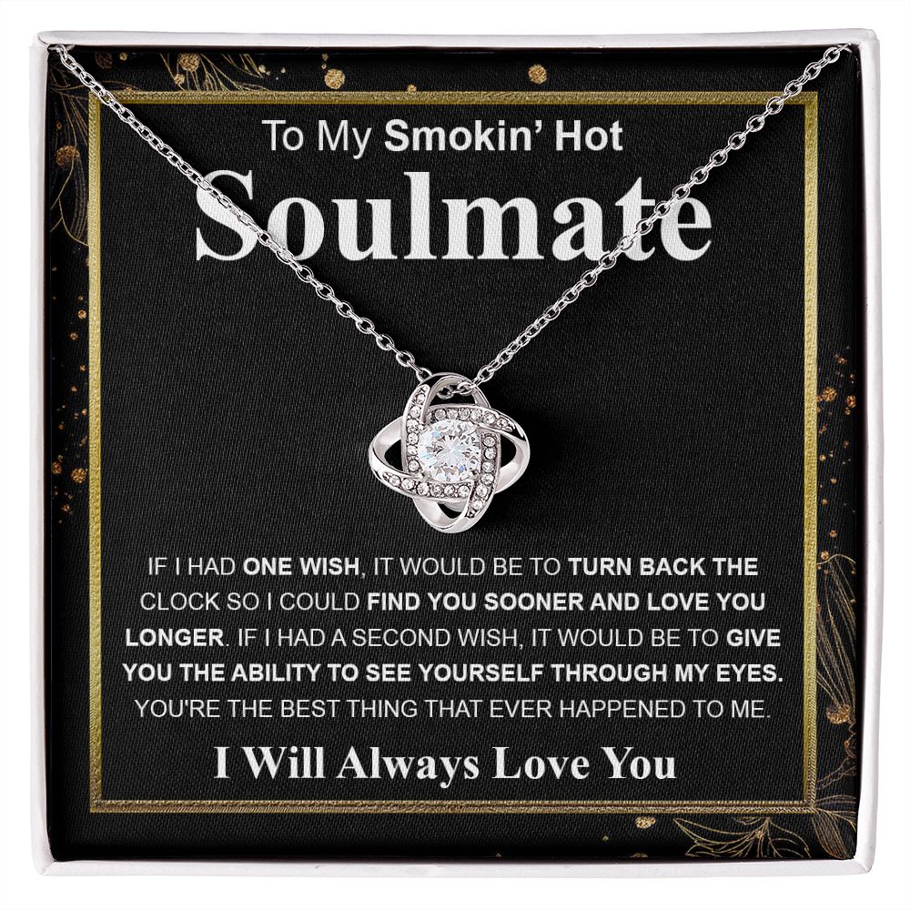 Gifts For Soulmate Birthday Gifts From Husband Necklace Valentines Day, Necklace for Future Soulmate, Valentine Necklace Jewelry for Wife Necklace Gifts from Husband - Soulmate Gift Necklace with Message Card and Gift Box.jpg Love knot Thang